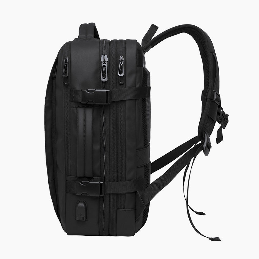 Expandable Travel & Work Backpack up to 37L – Bange Transity #color_black